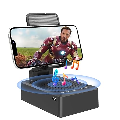 Gifts for Dad Boyfriend,Cell Phone Stand with Wireless Bluetooth Speaker,HD