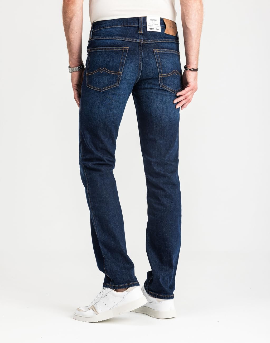 MUSTANG Jeans Herren Tramper Tapered Slim Fit Denim Blue - Hosen Herren - Jeanshosen für Männer - 1015352 5000 982 (Blau)
