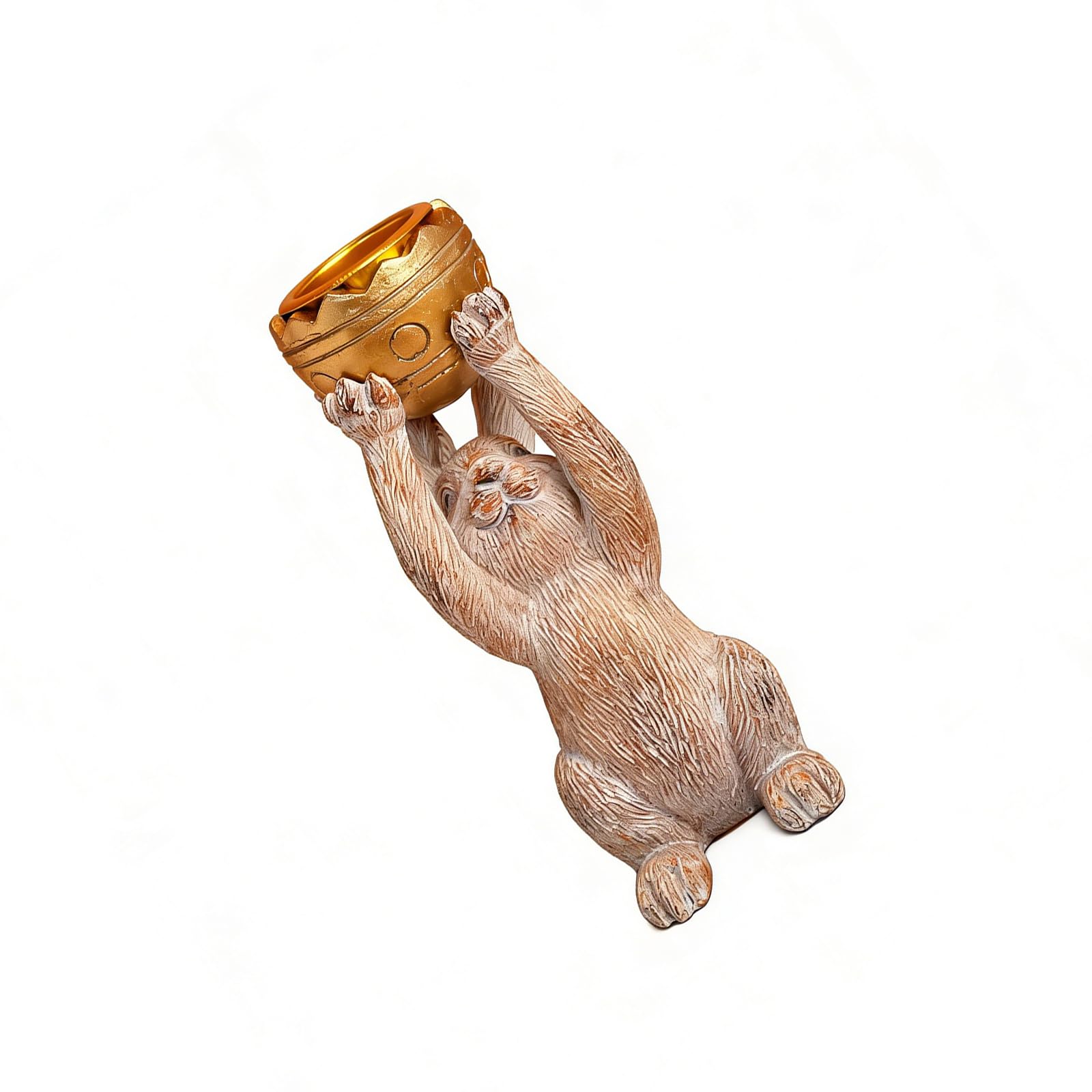 Msioytog Handcrafted Resin Creature Holder in Gold and Brown Adds Farmhouse Appeal to Any Room Retro Easter Gift
