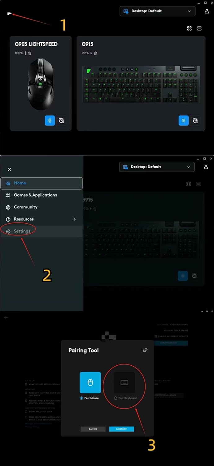 USB Dongle Keyboard Receiver Adapter Replacement for Logitech G915 /G915 TKL Wireless Mechanical Gaming Keyboard (G915 TKL)