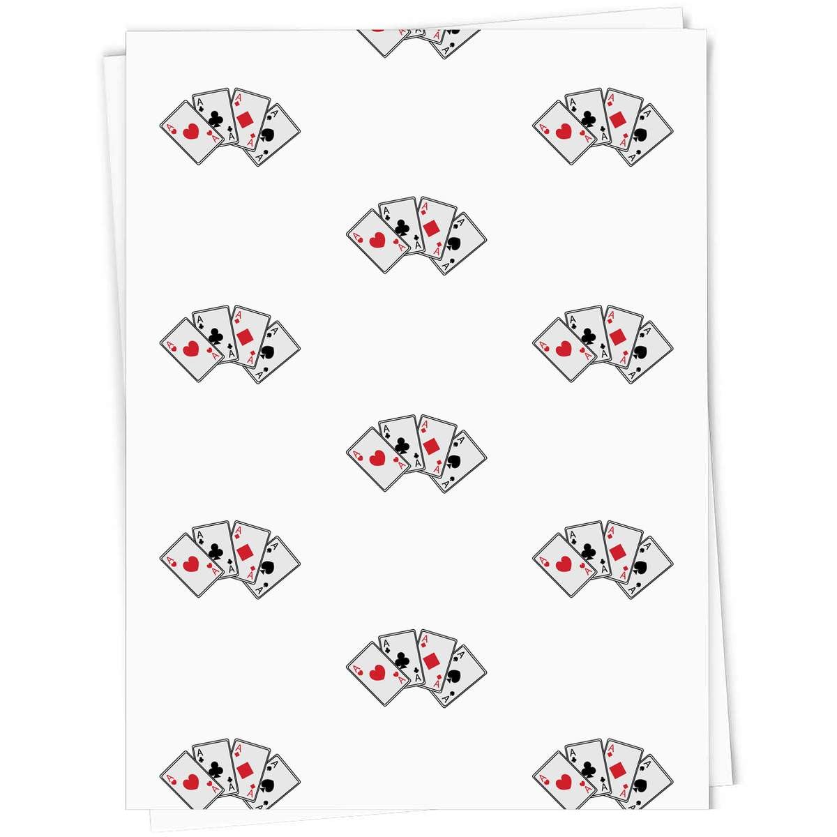 Azeeda 5 x 'Aces Playing Cards' Gift Wrap Paper (GI00038601)