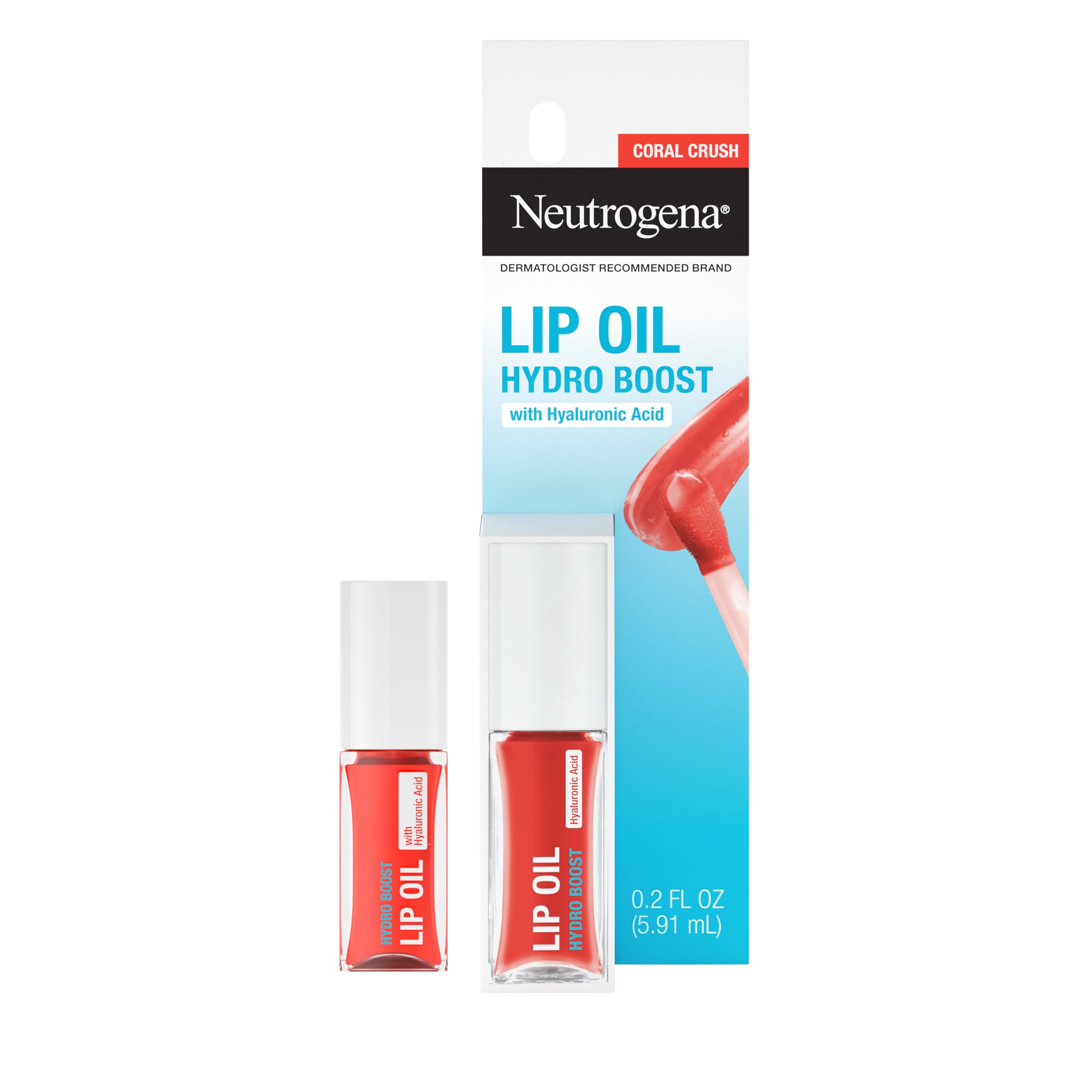 Neutrogena Hydro Boost Tinted Lip Oil with Hyaluronic Acid, 0.2 fl oz