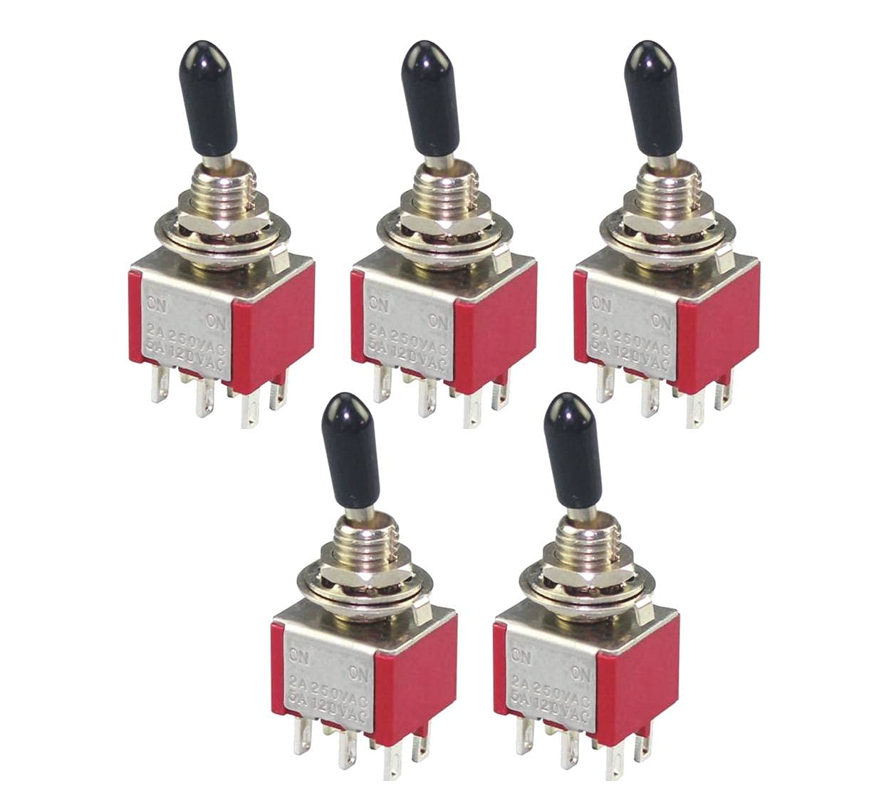 INSIGNIA LABS -5Pcs DPDT on-Off 6 Pin 2 Way Toggle Switch 3A/5A AC 250V/125V for Multi Purpose Use for Projects. (B09CKQ2BWG) Amazon Price History, Amazon Price Tracker