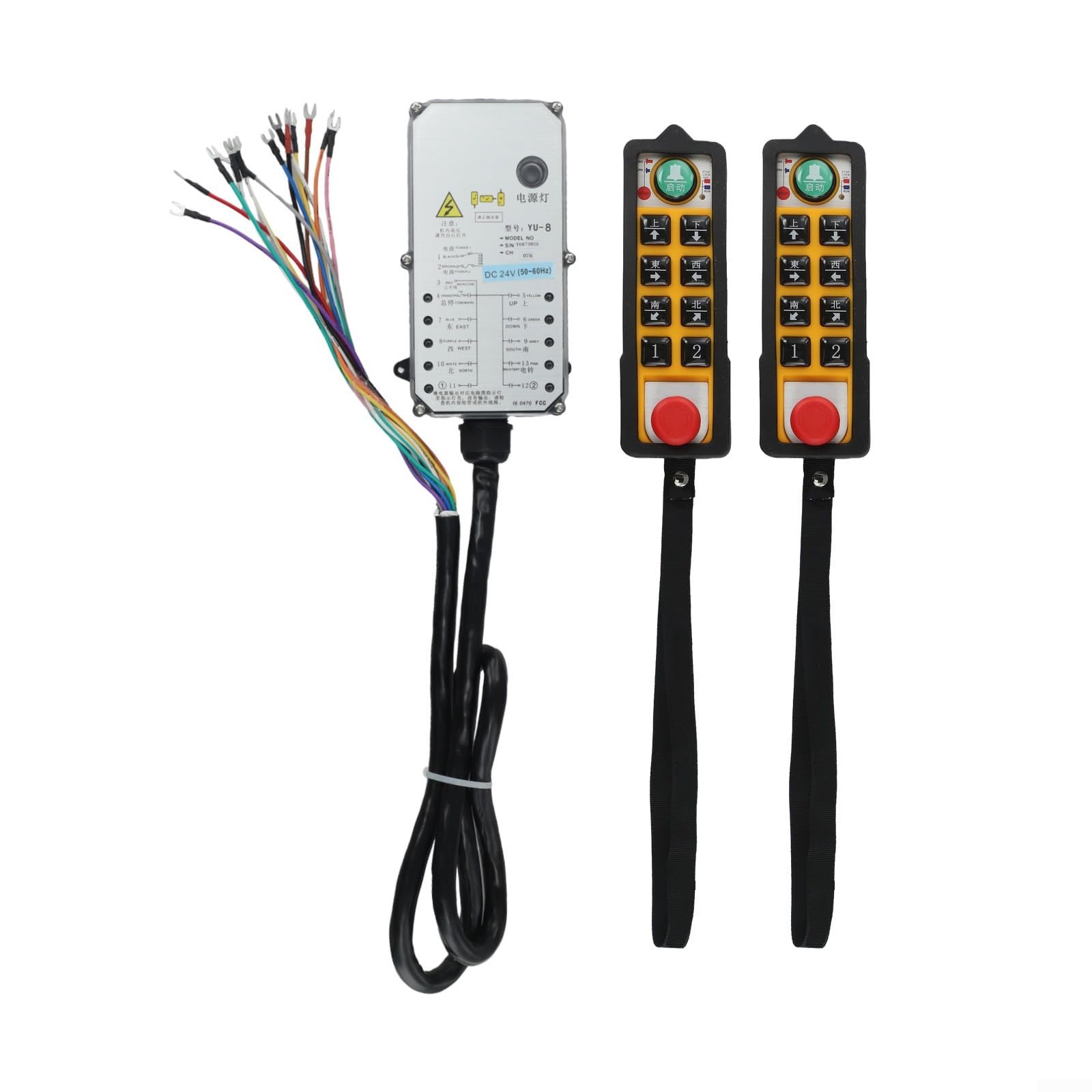 /YU-8+/ Telecomando industriale per gru elettrica di sollevamento, /800MHz/Controller di sollevamento wireless con arresto, olio e acido resistente per macchine minerarie del trasportatore