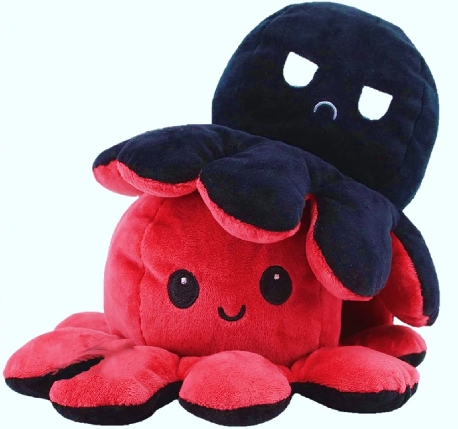 ENGLASIA Cat Reversible Plushies, Dual sided Happy and Sad Toys, Durable Soft Toy Cat, Cute Plushies for Playing & Expressing Mood for Kids Teens and Adults, Girlfriends & Moody Couples, Kids Toys