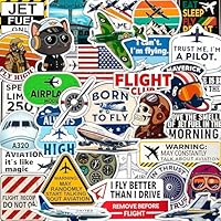 100Pcs Aviation Stickers and Decals Waterproof - Pilot Stickers for Laptop, Airplane Decals - Aviation Gifts for Pilots - Gift for Women & Men