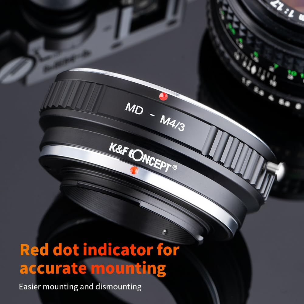 K&F CONCEPT MD - M4/3 Objektiv Mount Adapter Ring für Minolta MD Mount Objektiv auf Micro 4 3 Kamera Adapterringe Kamera Zubehör MD-M4/3