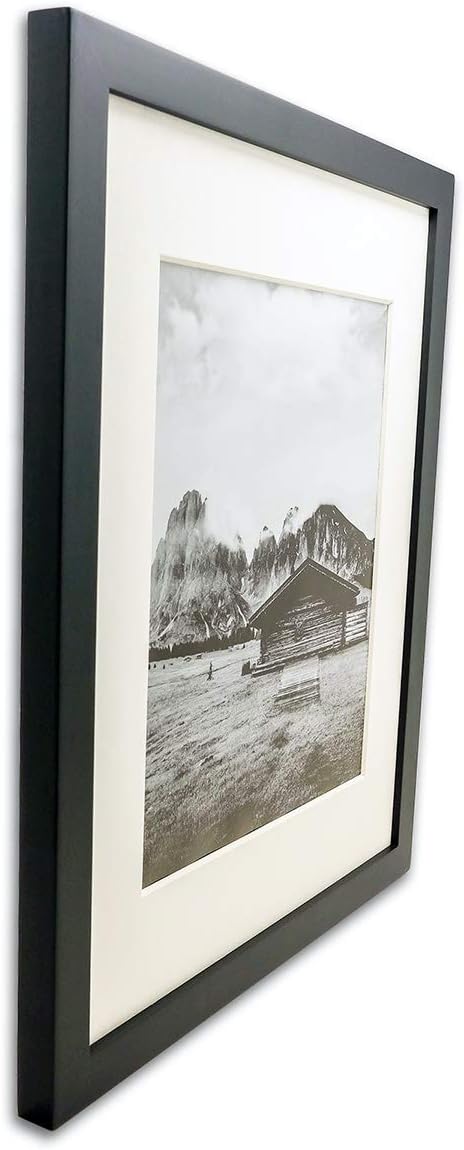 The Display Guys – Square Profile Picture Frame – Square Picture Frame - 12" x 16" Wooden Picture Frame - 4 Pack - Black -