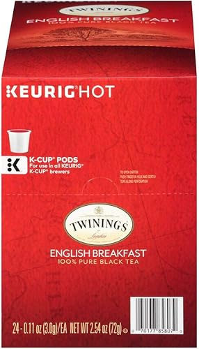 Miniatura 7 de Hamilton Beach Hervidor de té eléctrico de vidrio, caldera de agua y Twinings English Breakfast Tea K-Cup Pods Bundle