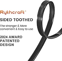 Vista 4 de Bridas resistentes de 12 pulgadas, dentadas en forma de V de doble cara con bridas de cables de resistencia a la tracción de 200 libras, bridas