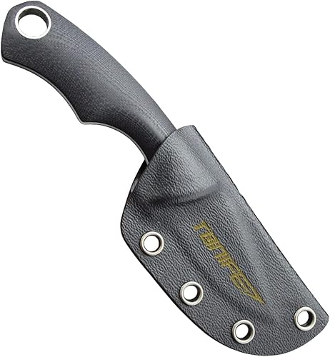 Miniatura 7 de TONIFE Cuchillo para el cuello, mini cuchillo de hoja fija de supervivencia al aire libre, cuchillo EDC de alta dureza, cuchillo de cuello portátil