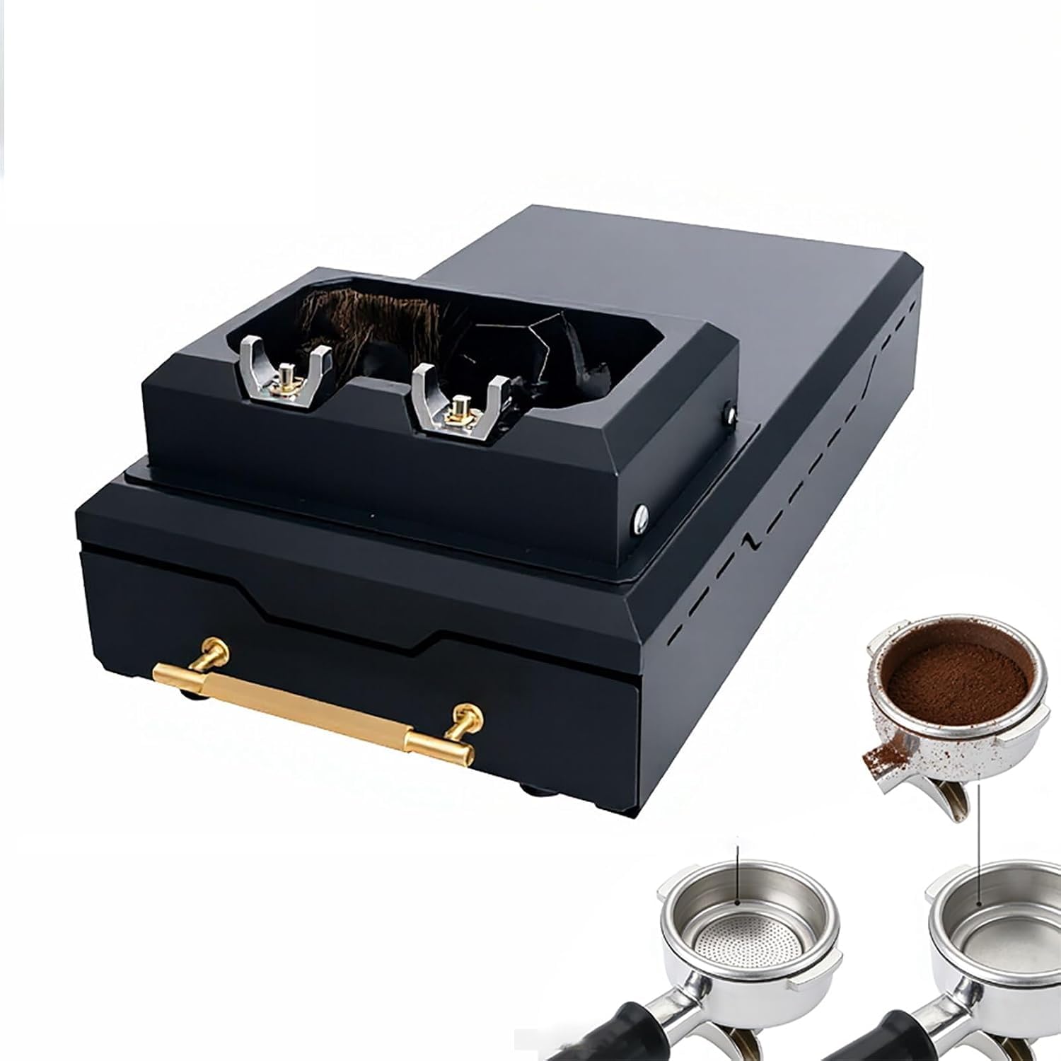 Maszyna do czyszczenia portafiltrów 58 mm ze szczotką i skrobakami, silnik o wysokim momencie obrotowym 150 W do baristów espresso