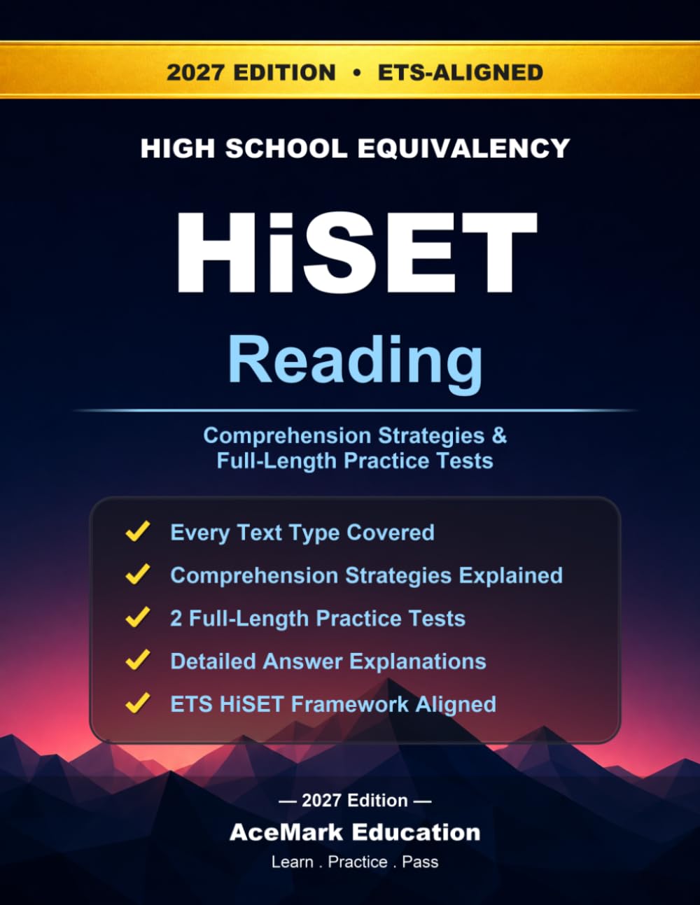 HiSET Reading: Comprehension Strategies & Full-Length Practice Tests