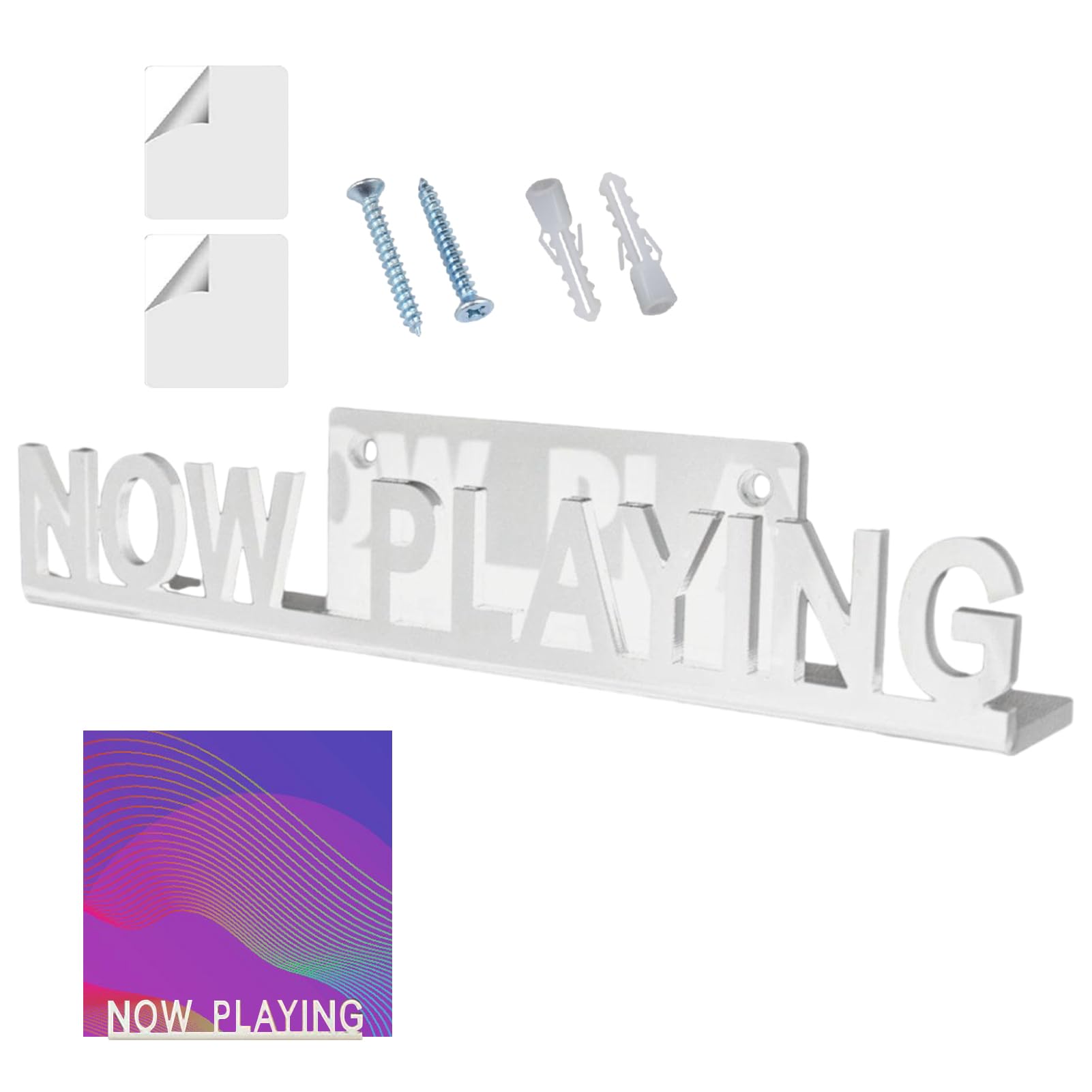 Winylowy uchwyt na płyty gramofonowe Re-gal | Akrylowy uchwyt ścienny na płyty gramofonowe Now Playing