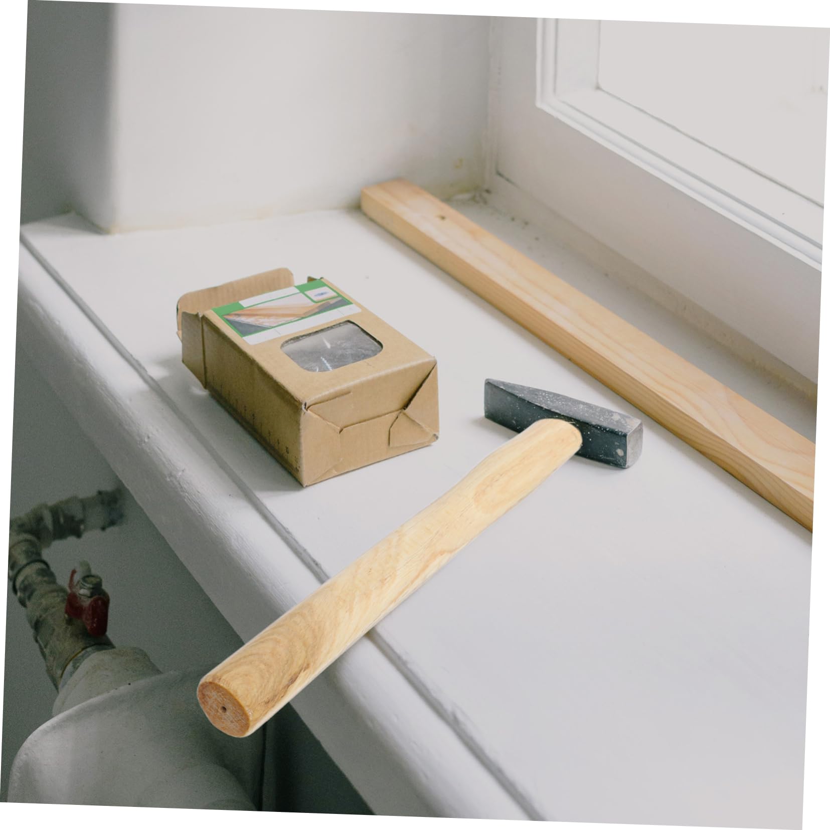 NUOBESTY 2pcs Replacement Handle for Hammer Wooden Hickory Handle Stick Heavy Duty Outdoor Hammer Grip