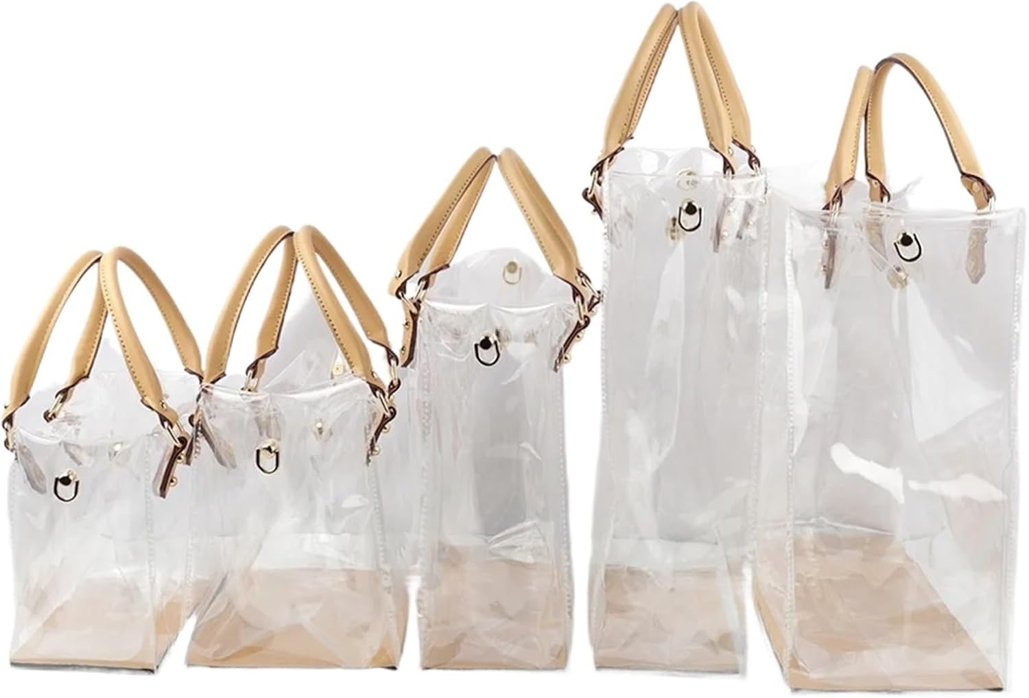 Clear PVC DIY Tote Bag Handbag Making Kit Fashion TPU Clear Tote Bag Large Capacity Handbag Making Kit DIY(CB 22x11.5x18)
