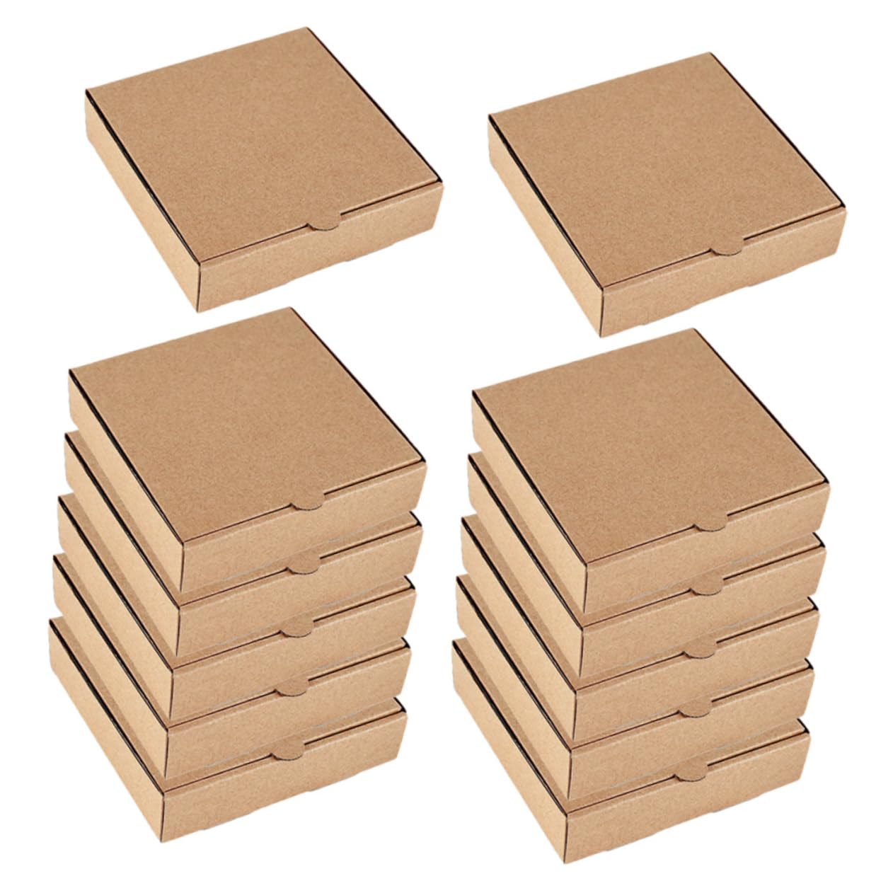 Didiseaon Pizza Wrapping Boxes 12pcs Corrugated Paper Cases for Takeout Easy to Decorate for Parties