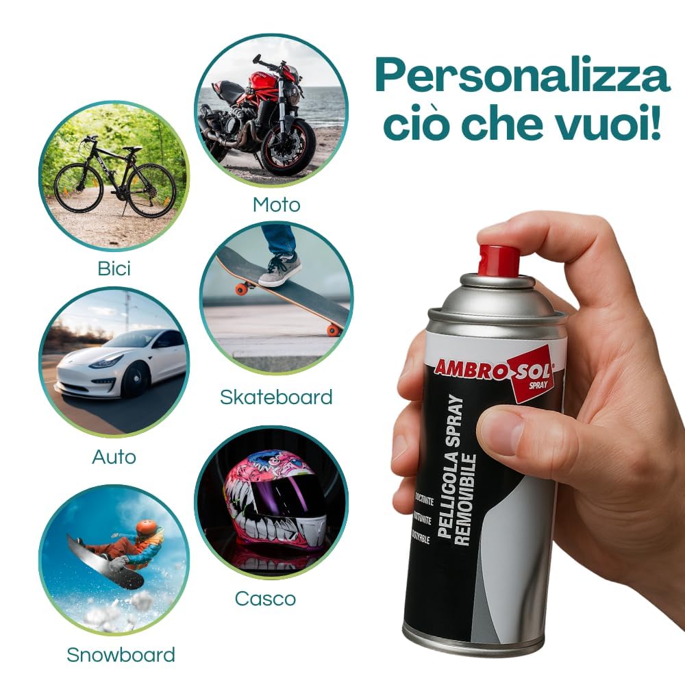 Palucart Pellicola Spray Removibile Nero Opaco 6 bombolette da 400 ml Black Matt Pellicola Spray