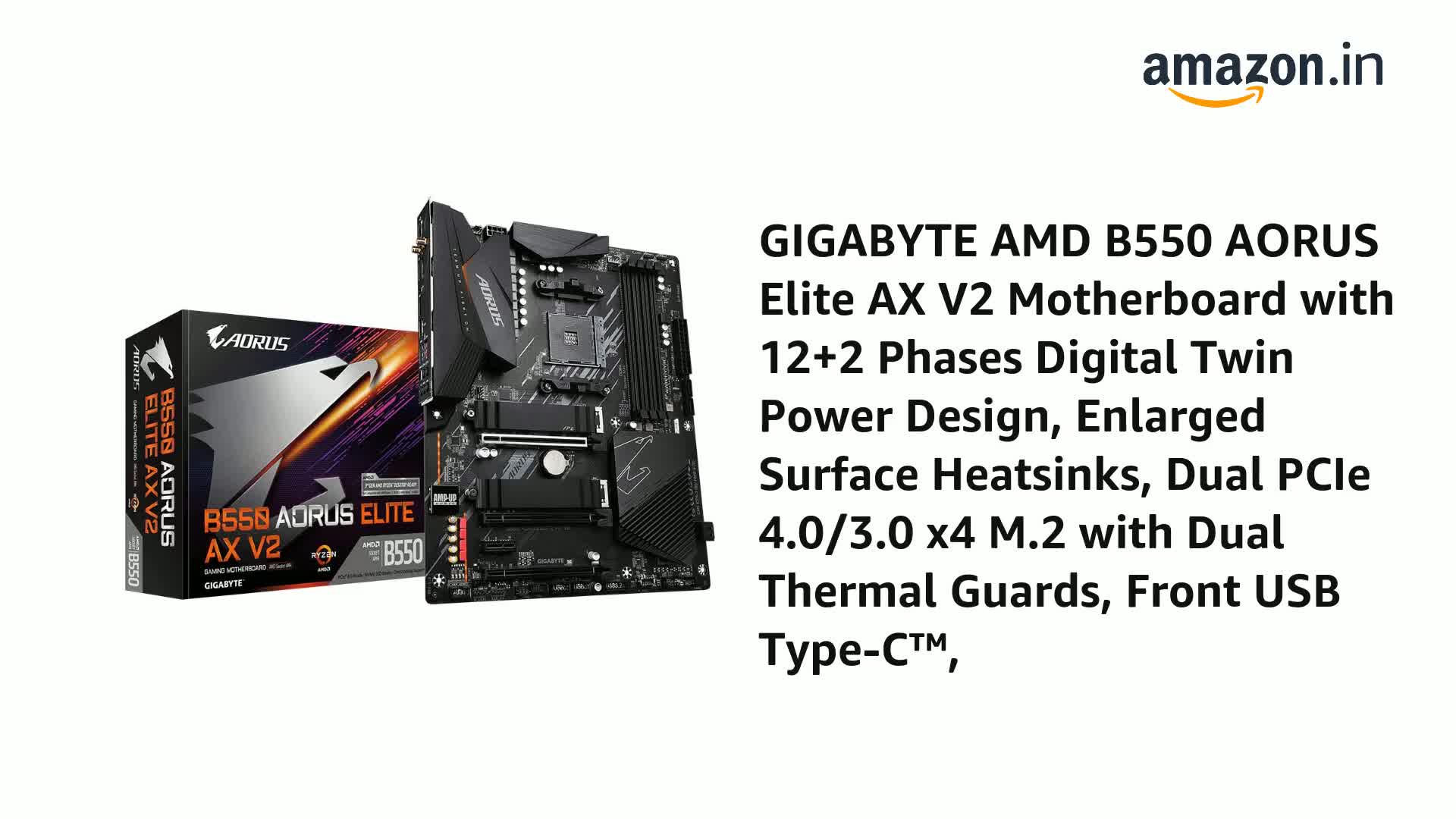 Amazon.in: Buy GIGABYTE AMD B550 AORUS Elite AX V2 Motherboard