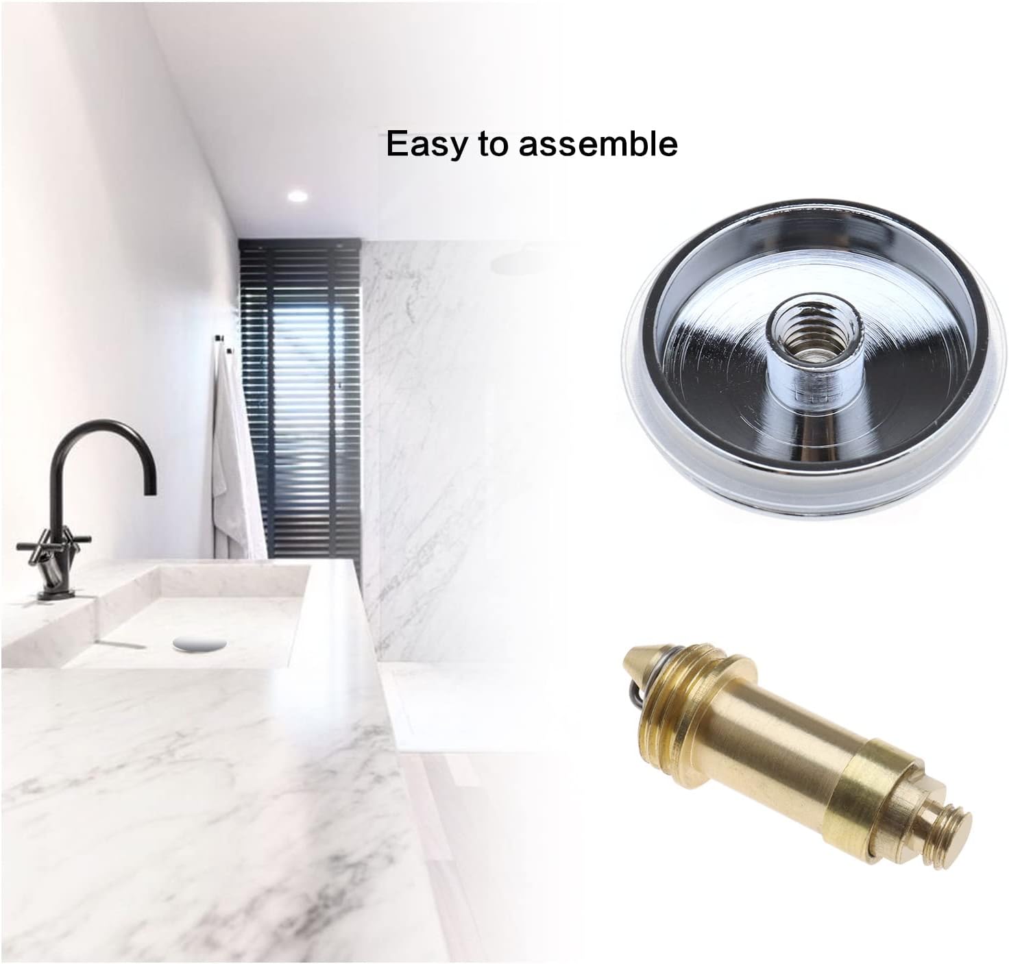 2pcs Bathroom Sink Drain Plug Stopper 38mm Basin Pop Up Click Clack ...