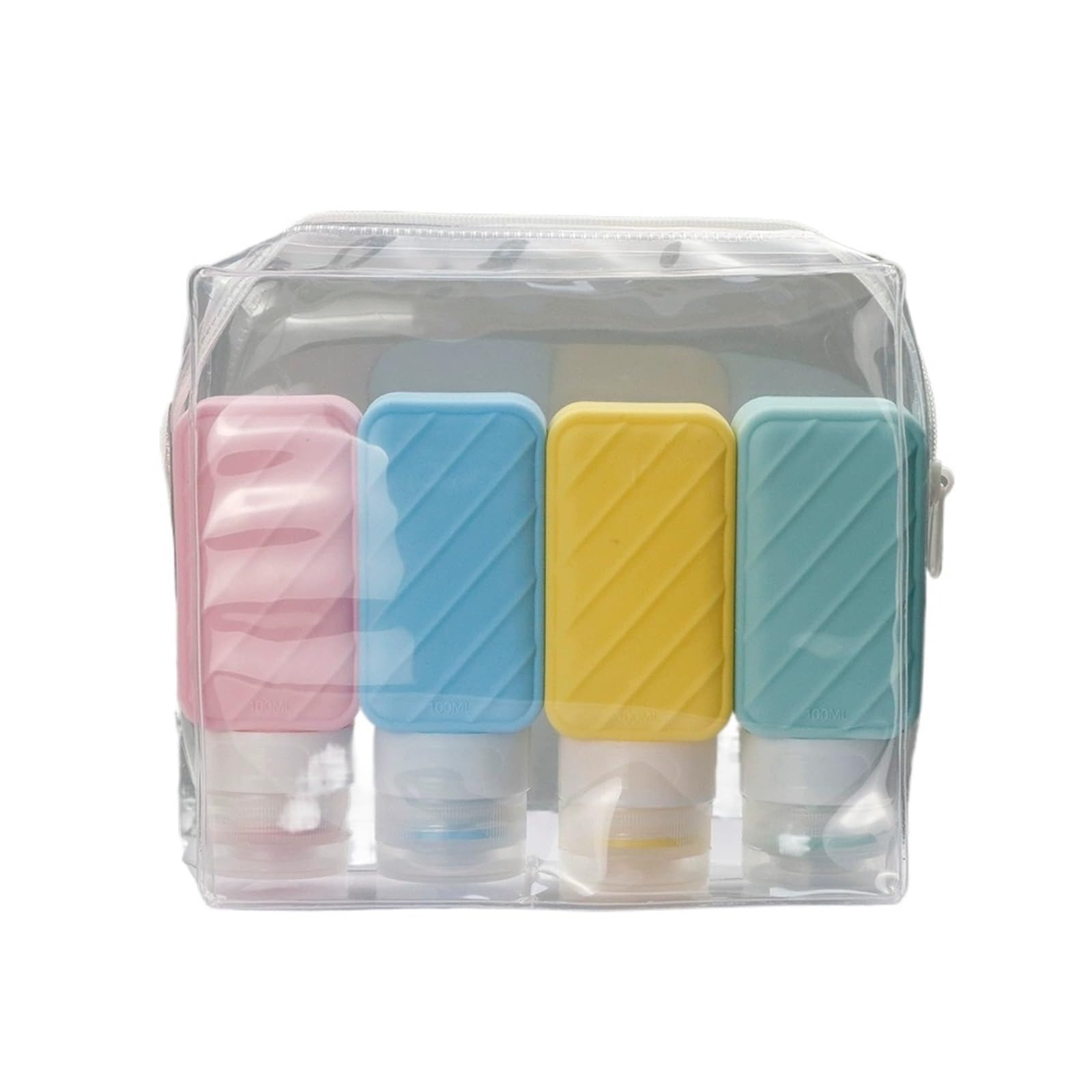 SKPVPOKOYL 100ml Travel Dispenser Set Portable Bottles Silicone Dispensers