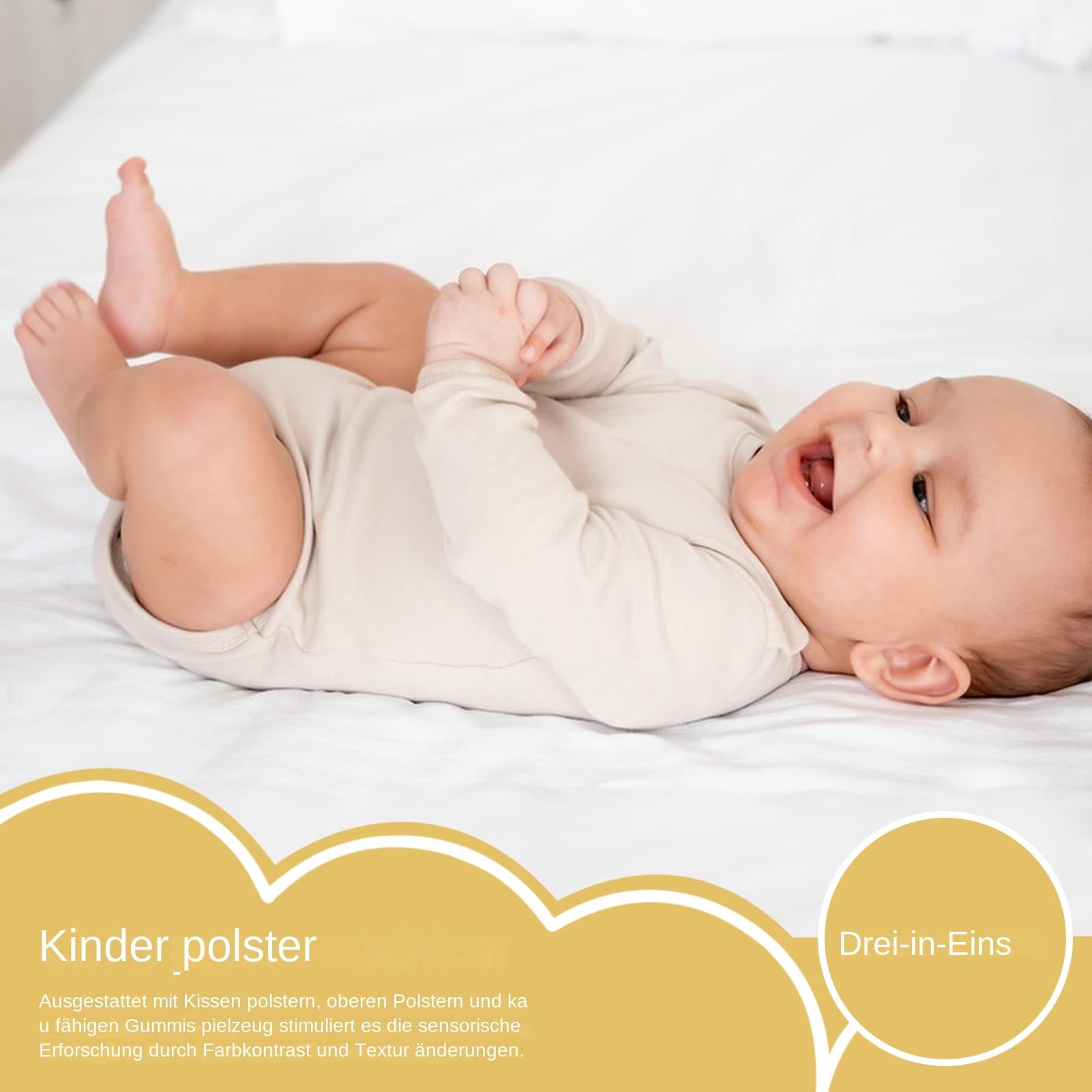Mata Do Zabaw Na Brzuszku I Poduszka Wspierająca Siedzenie Odłączane | Mata Tummy Time I Poduszka Wspierająca Siedzenie Z Zabawką Sensoryczną Rozwojowa Gra I Ak