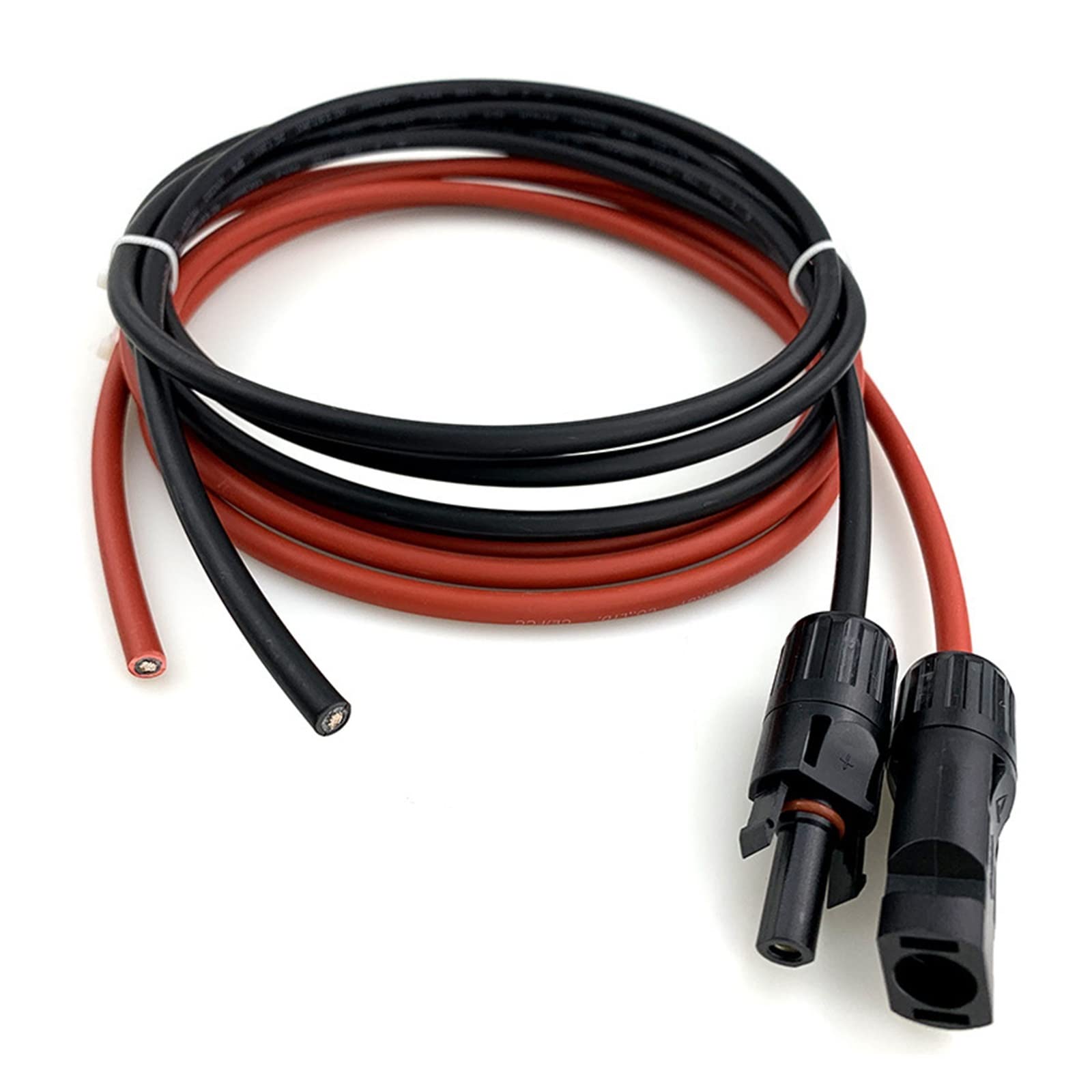 1M 2M 3M 5M 8M 10M 15M 20M Weiblicher und männlicher Einzelkopf-Solar-Verlängerungsdraht Kabel PV-Draht 6/4/2,5 mm2 Solar-PV-Kabel(Black and Red,10m,14AWG 2.5mm)