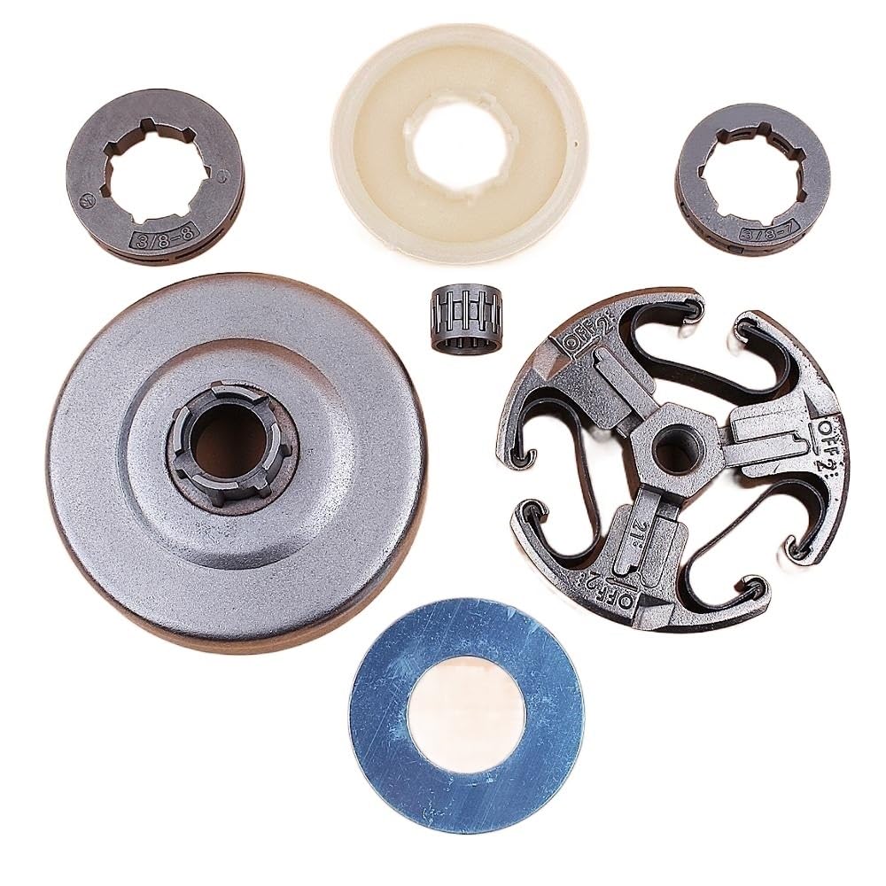 Conjunto de Embrague for Motosierra Husqvarna 61 66 266 268 272, arandela de protección contra el Polvo, cojinete de Agujas 503744402(8 Tooth)