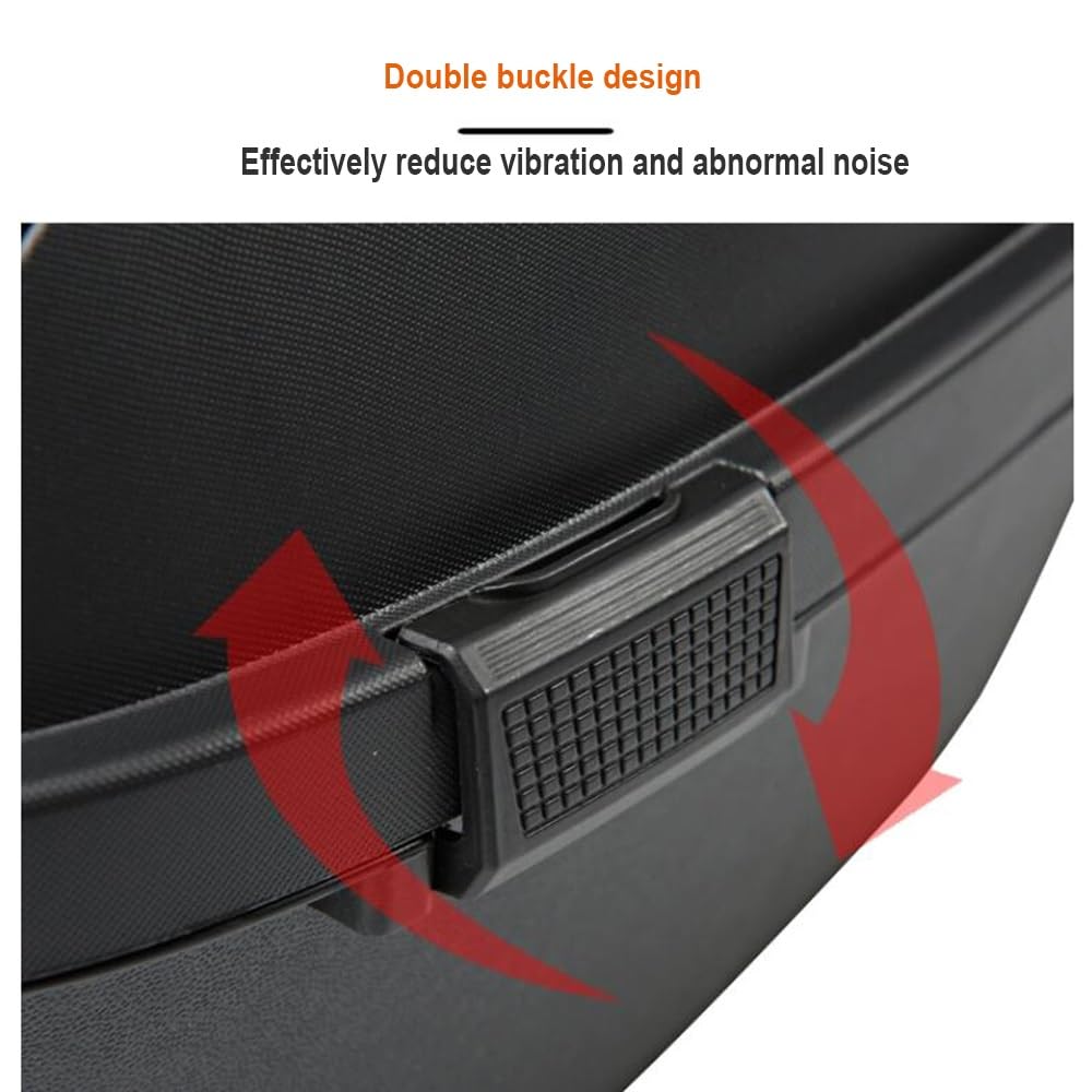 Baúl De Moto Impermeable Universal con Cerradura De Seguridad y Accesorios para Almacenamiento De Casco (Roja, 41x40x30cm)