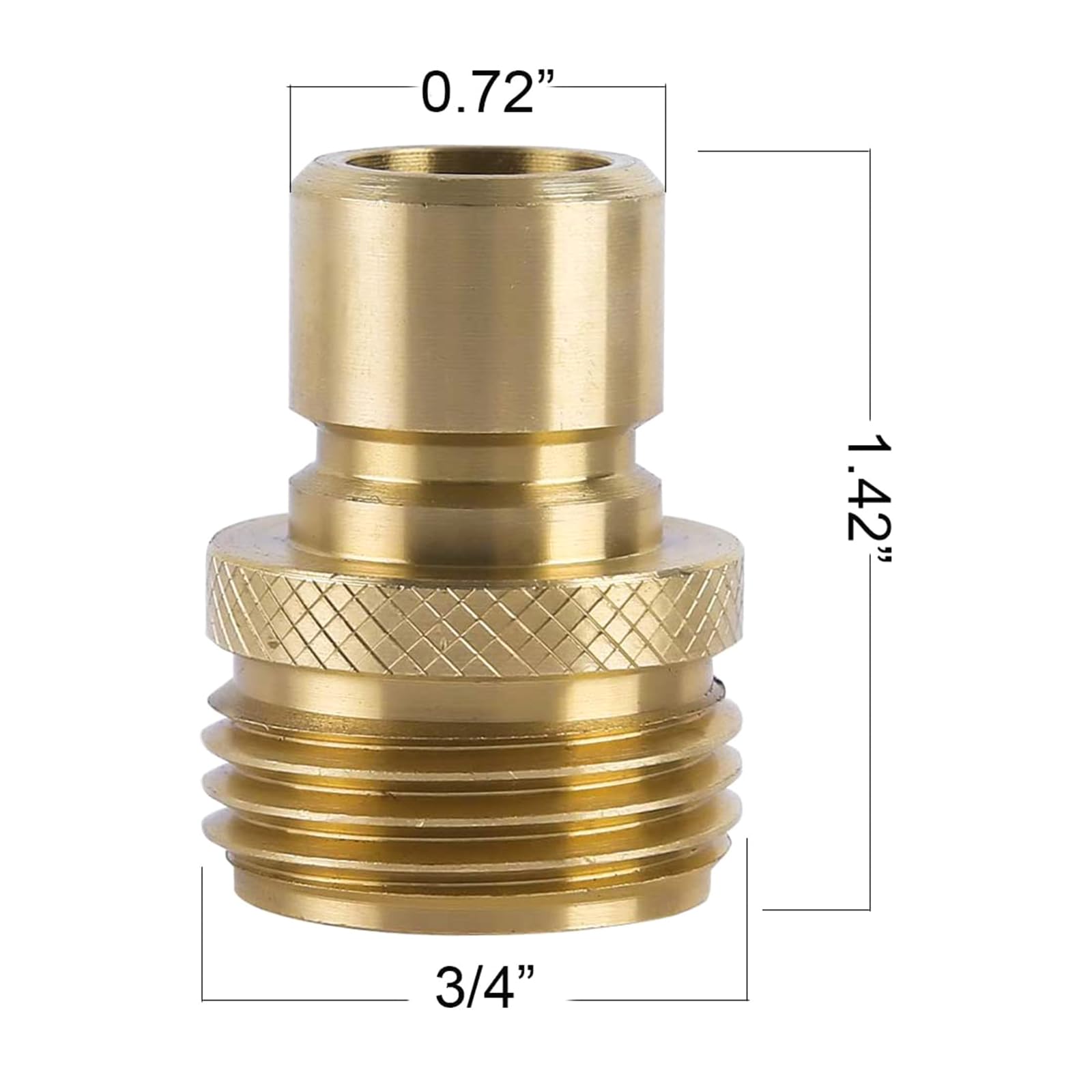 Conector de manguera de agua, válvula de aislamiento, interruptor de cierre de válvula de bola, conector rápido de manguera de jardín Conector de manguera de agua Adaptadores macho y hembra GHT de 3/4
