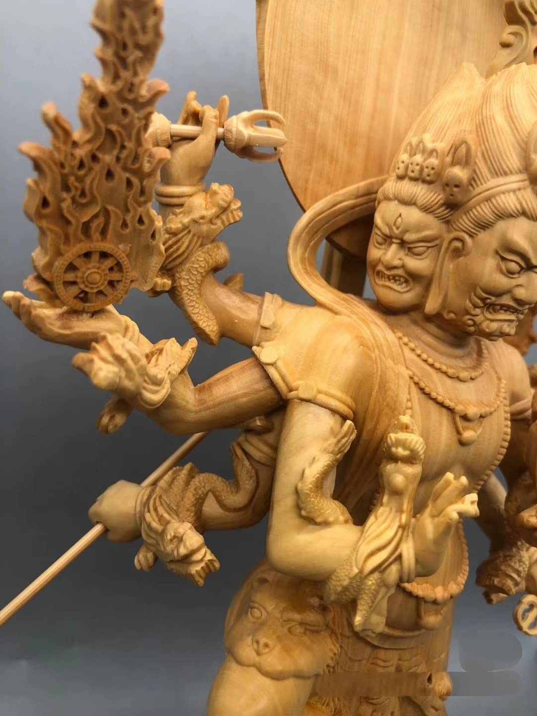 決算大特価中　仏像◆桧材 烏枢沙摩明王6寸◆五大明王 トイレの神様 決算大特価中 仏像◇桧材 烏枢沙摩明王6寸◇五大明王 トイレの