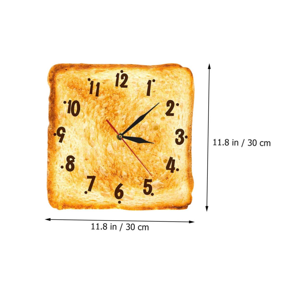 Reloj de Pared Colgante Moderno Forma de Pan de Plástico para Decoración de Cocina y Panadería, Diseño Versátil y Función de Preciso