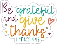 Vista 1 de ZURRAM Calcomanías de vinilo impermeable con texto en inglés «Be Grateful and Give Thoughs» («Be Grateful and Give Thoughs») con frases