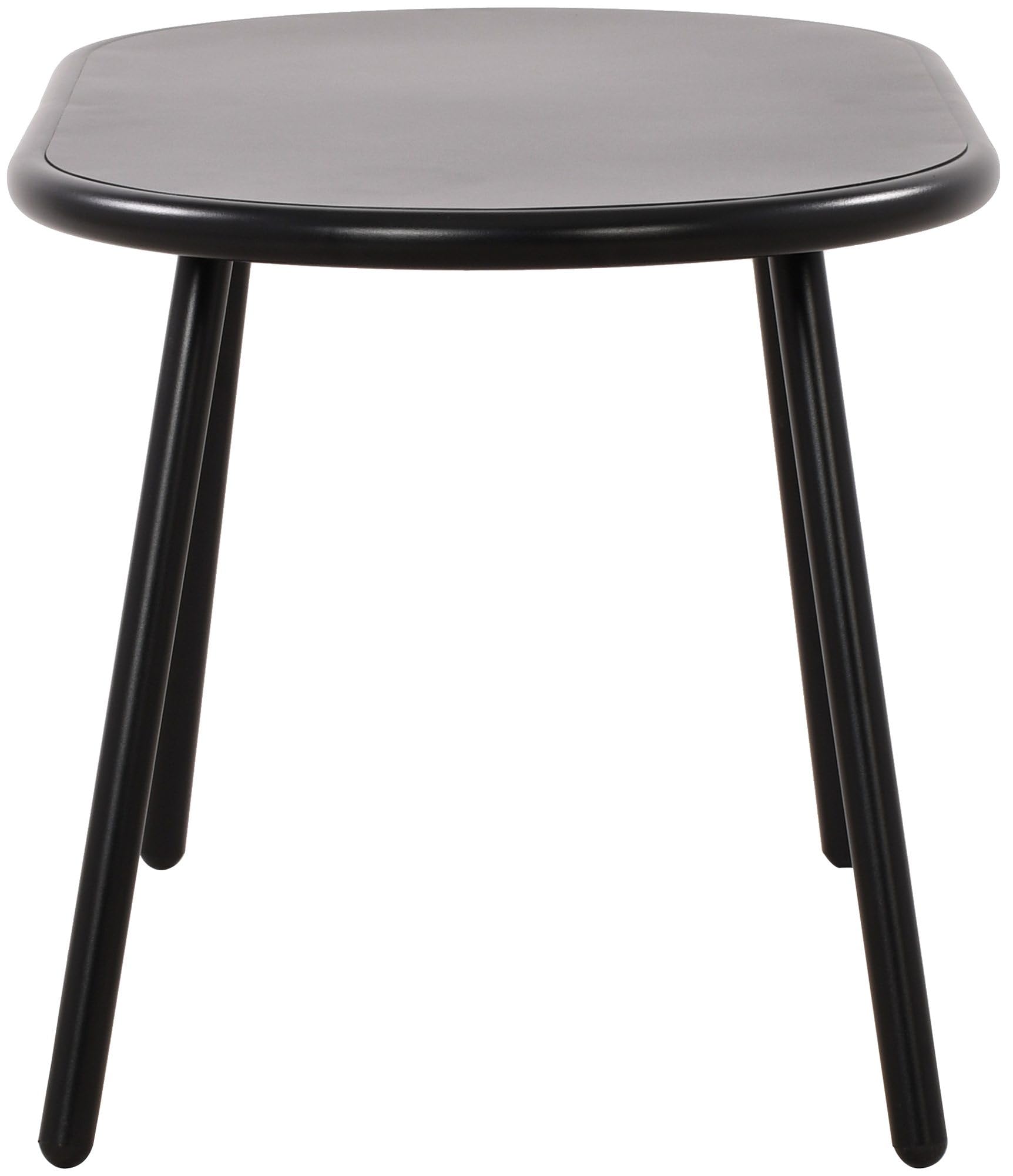CLP Table Basse Velva I Table de Salon Ovale pour l'extérieur et l'intérieur I Table de Jardin résistante aux intempéries et aux UV, Couleur:Noir