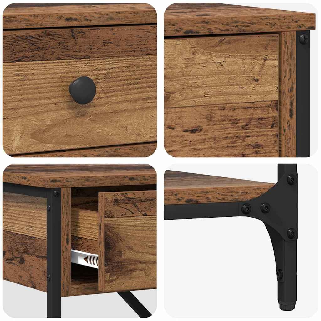 vidaXL Tavolo consolle con cassetto Marrone 75 x 34,5 x 75 cm legno