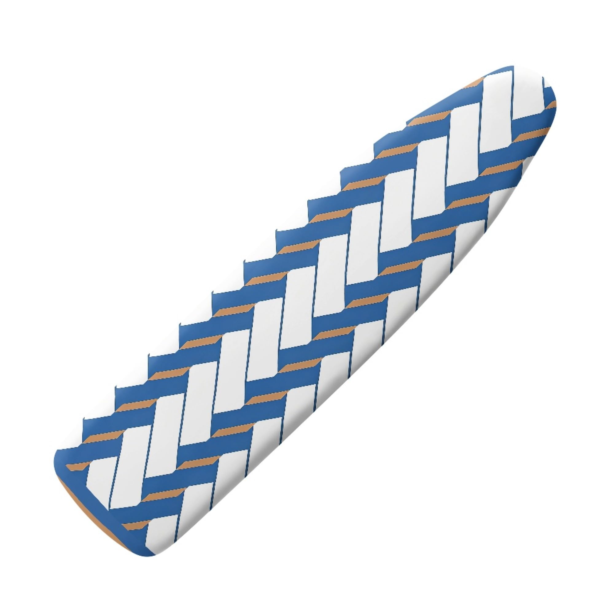 Heavy Duty Ironing Board Cover Blue Retro Heat Reflective Cotton Polyester Blend, Elasticated Drawstring Fastening, Scorch Resistant For Steam Iron150X50Cm/60X20In