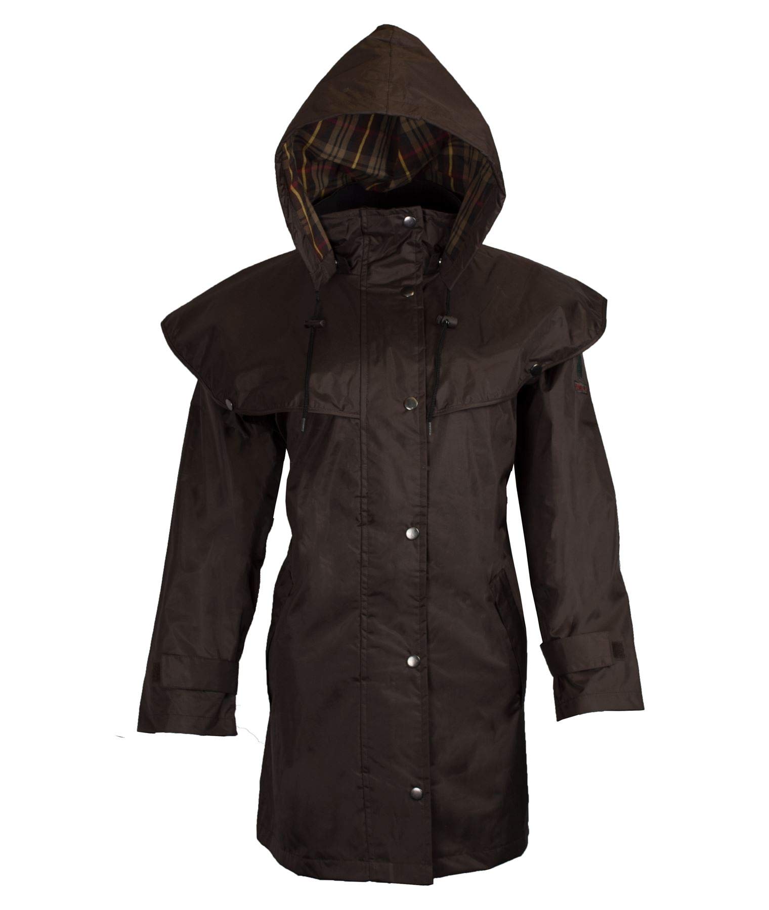 Walker & Hawkes - Veste Hunton longueur 3/4 - style cape - capuche amovible/coutures étanches - nylon