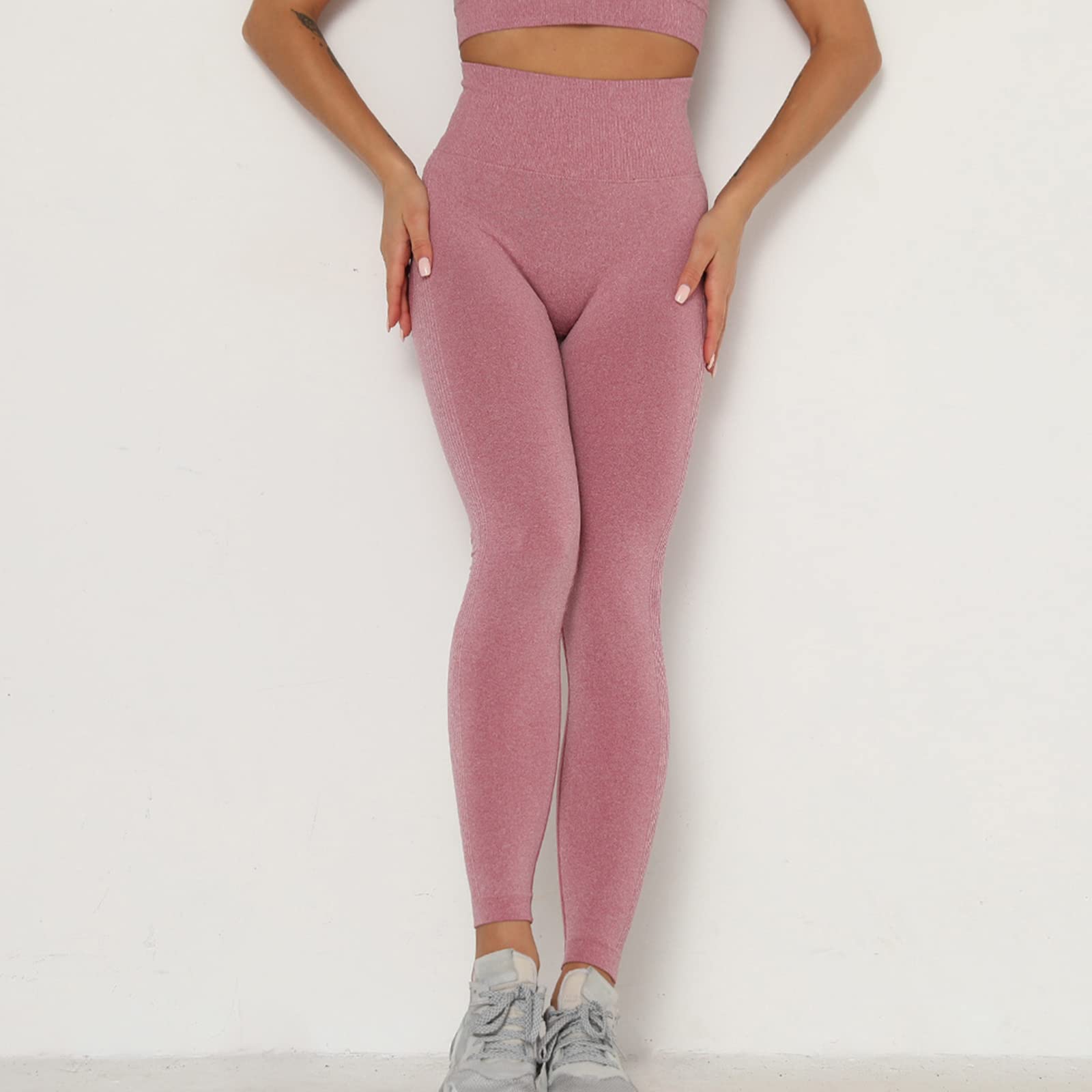 Merlvida Leggins Sportivi Donna Vita Alta Leggings Push Up Pantaloni Palestra Controllo della Pancia Anticellulite Pantacollant Opaco Elastici Tuta Collant Abbigliamento Sportivo Donna Yoga Fitness
