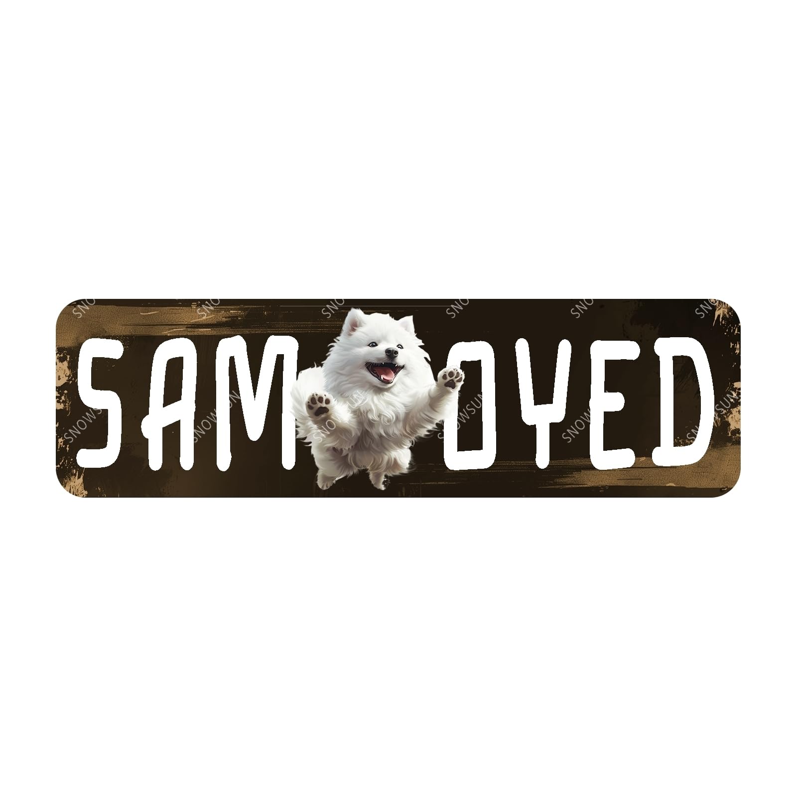 Vintage Dog Samoyed Dog Street Tin Sign Wall Decor for Home Farmhouse Bar Cafe Fence Yard 4x16 Inch