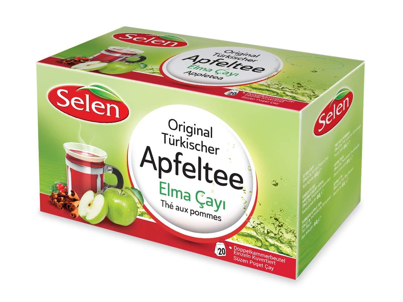 Selen Original Türkischer Apfeltee Früchtetee 20 Teebeutel