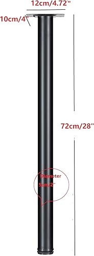Miniatura 9 de LCSDLHLSY Patas redondas ajustables de 30 pulgadas para muebles, patas de mesa de metal, mesa de centro de bricolaje, mesa de comedor, pies de
