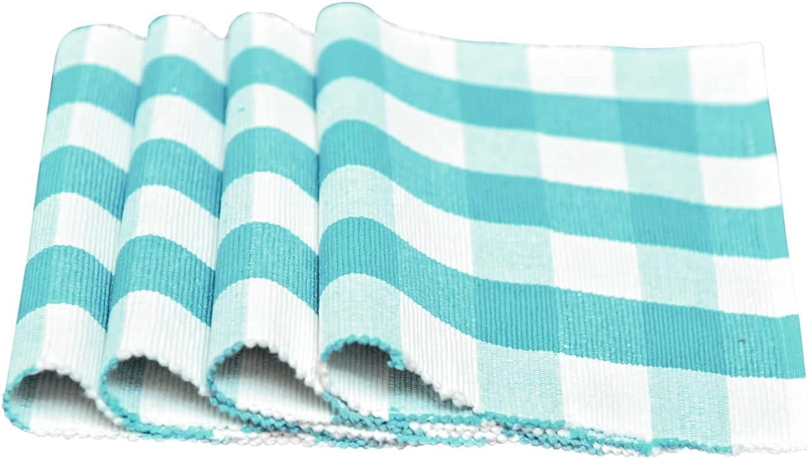 Best Promo Light Blue Placemats - Buffalo Plaid Placemats - Farmhouse Placemats - Aqua Placemats - Buffalo Check Placemats - Cotton Placemat - Buffalo Checked Placemats - Set of 4 (Auqa and Cream, 13 x 18) New Deal Light Blue Placemats - Buffalo Plaid Placemats - Farmhouse Placemats - Aqua Placemats - Buffalo Check Placemats - Cotton Placemat - Buffalo Checked Placemats - Set of 4 (Auqa and Cream, 13 x 18)