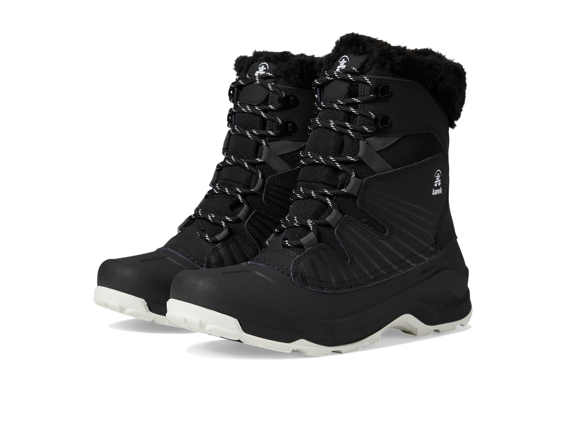 Kamik Botas de nieve Iceland F para mujer, Negro/​Blanco, 40 EU