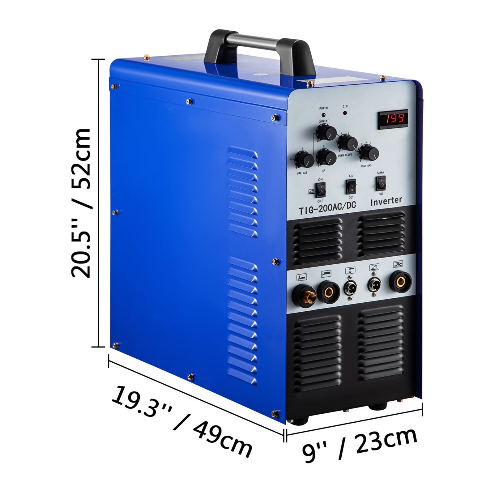 TIG -200AC/DC Półautomatyczny ŁUK Spawacz kutasa 2 na 1 fala kwadratowa przemysłowa IGBT Inverter Argon Welding Machine