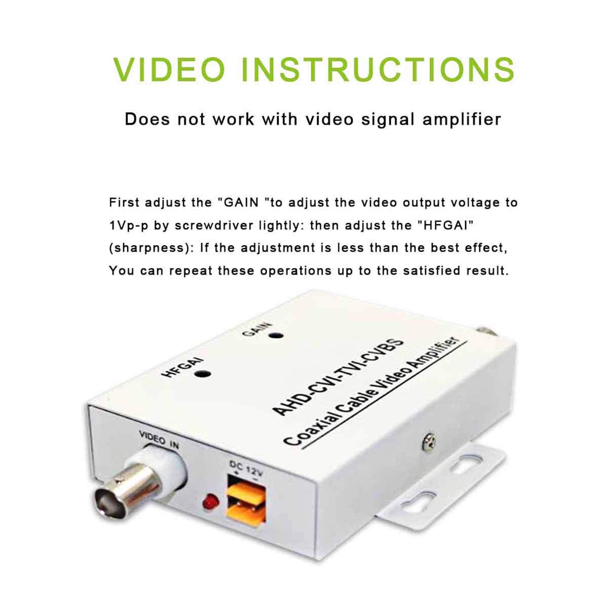Coaxial Cable Bnc Video Signal Amplifier Booster Splitter Coaxial
