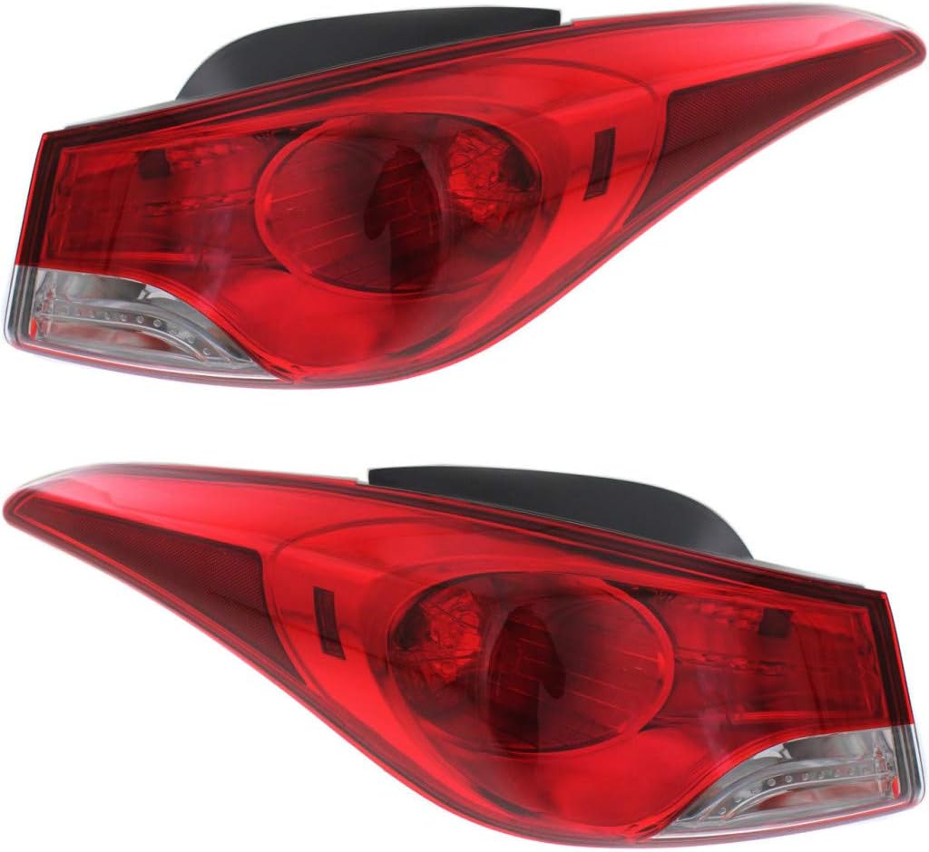 CarLights360 For 2011 2012 2013 Hyundai Elantra Rear Tail Light Passenger Side HY2805119 For Sedan | 92402-3Y000