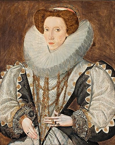 Portrait d'une dame par George Gower : affiche d'art mural 60x90cm pour décoration