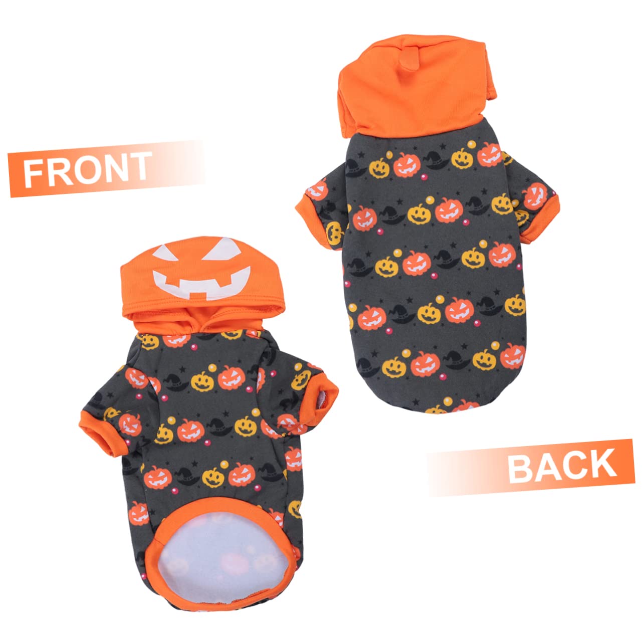 HMJGDHX 3 Pezzi di Costume per Animali Domestici, Cappotto per Animali, Vestiti di Zucca di Halloween per Cani, Cosplay di Halloween