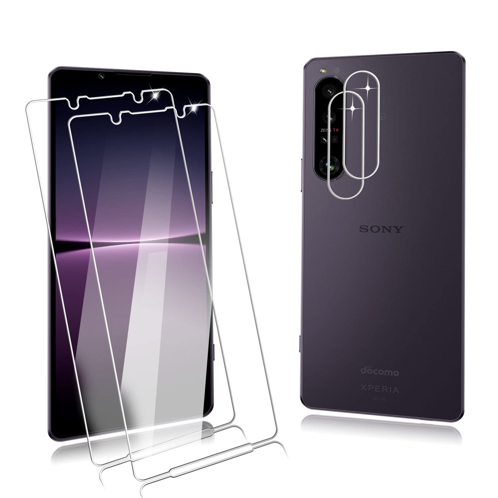 Amazon.co.jp: 【2+2枚入り】FOR Xperia 1 IV SO-51C / SOG06 用の 