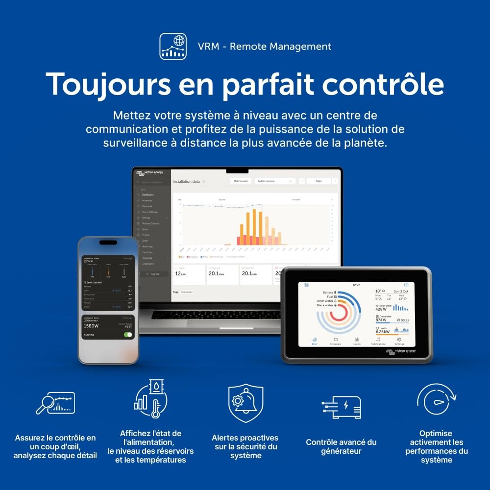 Victron Energy MultiPlus 230V, 500VA 24-Volt Convertisseur à Sinusoïde Pure et Chargeur de Batterie 10 ampères